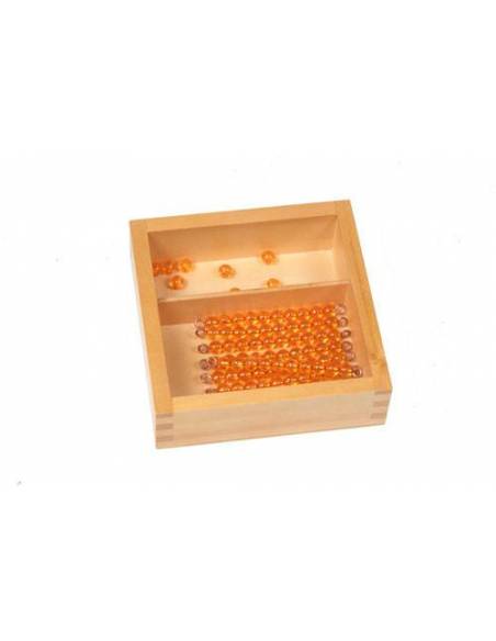 Caja de perlas doradas (9 unidades - 9 decenas) Montessori para todos Contar del 0 al 100