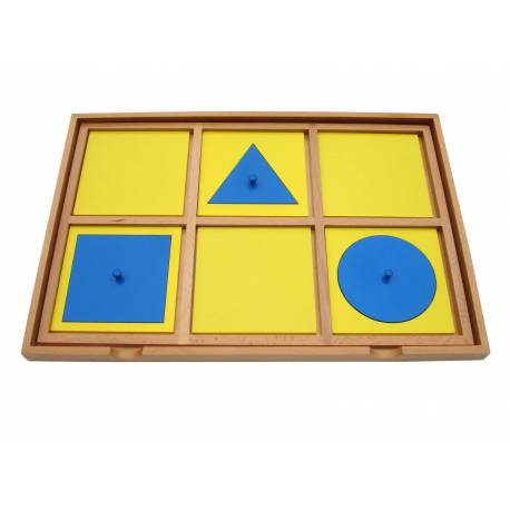 Bandeja presentación gabinete geométrico Montessori para todos Sensorial
