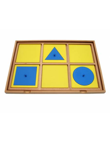 Bandeja presentación gabinete geométrico Montessori para todos Sensorial