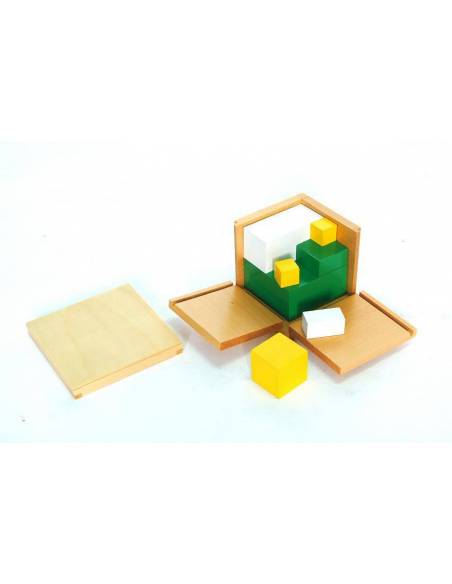 Poder de 2 cubos Montessori para todos Geometría y Álgebra