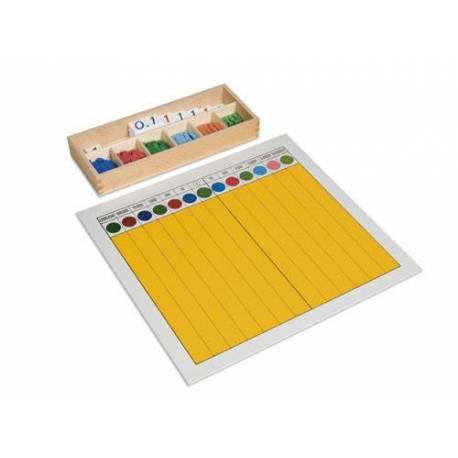 Tablero para fracciones decimales Montessori para todos Operaciones Abstractas