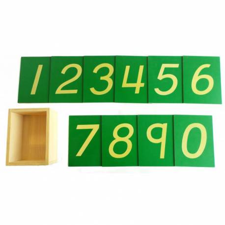 Números de lija con caja Montessori para todos Contar del 0 al 100
