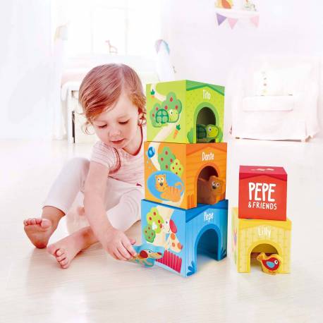 Torre de Casitas (Pepe y sus Amigos) Hape Toys De 1 a 3 años