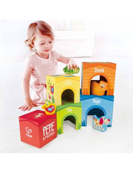 Torre de Casitas (Pepe y sus Amigos) Hape Toys De 1 a 3 años