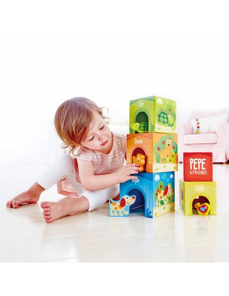 Torre de Casitas (Pepe y sus Amigos) Hape Toys De 1 a 3 años