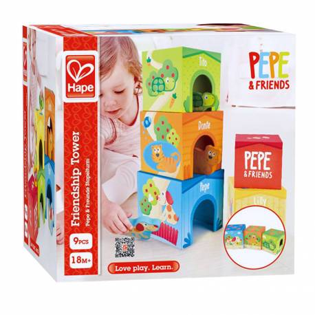 Torre de Casitas (Pepe y sus Amigos) Hape Toys De 1 a 3 años