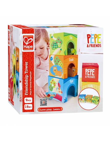 Torre de Casitas (Pepe y sus Amigos) Hape Toys De 1 a 3 años