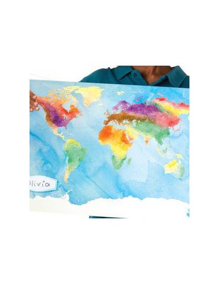 Mapa del mundo para colorear (Pack de 24)  Universo y la Tierra