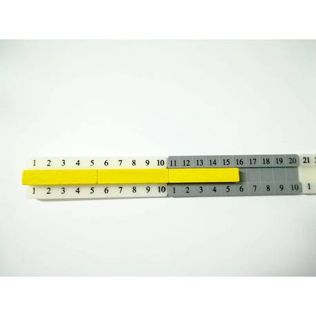 Recta numérica de plástico para regletas  Regletas