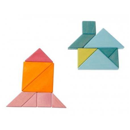 Tangram Grimms Azul-Verde Grimm´s Razonamiento lógico