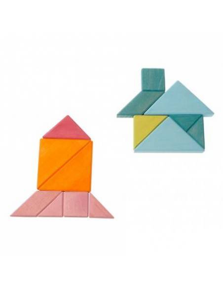 Tangram Grimms Azul-Verde Grimm´s Razonamiento lógico