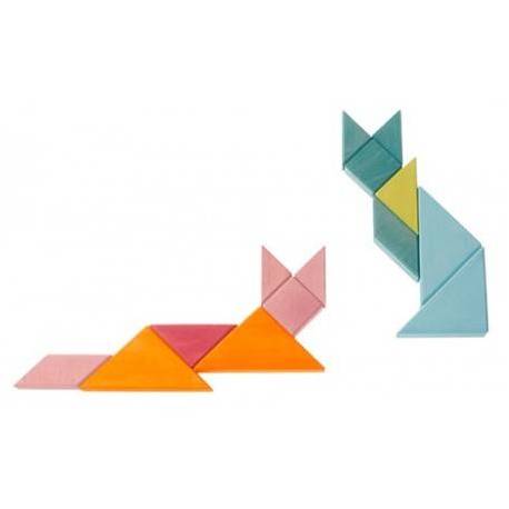 Tangram Grimms Azul-Verde Grimm´s Razonamiento lógico