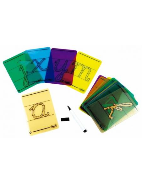 Letras cursivas para trazar con rotulador