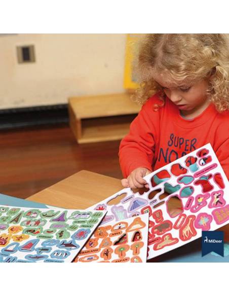 Mapa del mundo con imanes