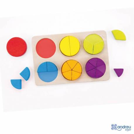 Fracciones circulares en madera Andreu Toys Fracciones 2