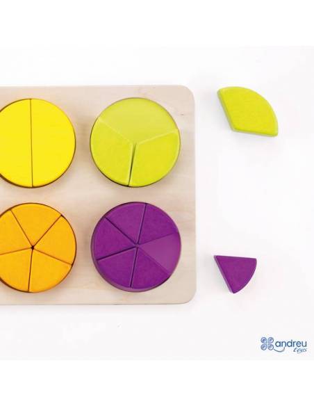 Fracciones circulares en madera Andreu Toys Fracciones