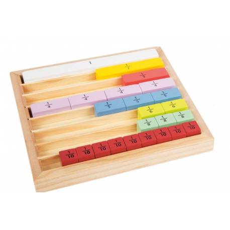 Calcula fracciones sobre base de madera Legler Fracciones 2