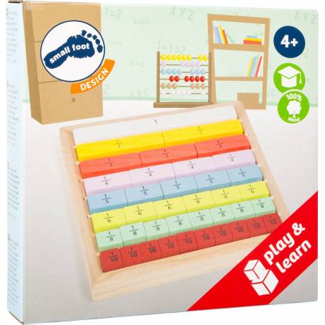 Calcula fracciones sobre base de madera Legler Fracciones