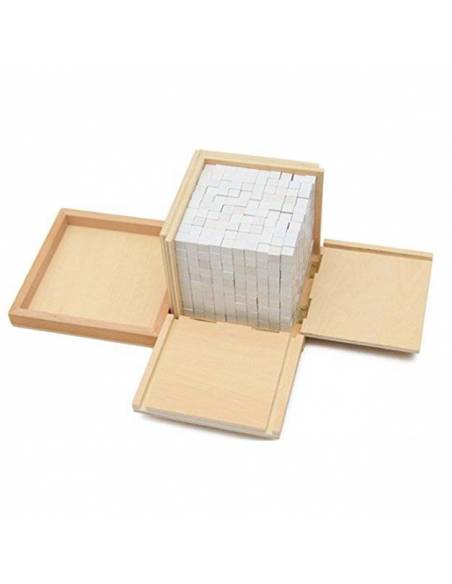Caja de volumen - 1000 cubos de 1 cm Montessori para todos Geometría y Álgebra