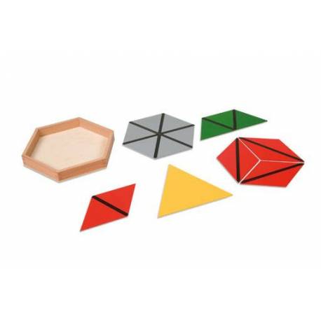 Triángulos constructivos (Pack 5 cajas) Montessori para todos Sensorial