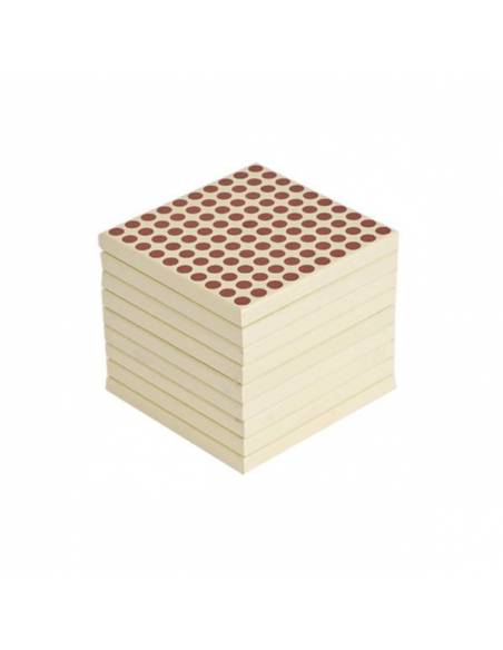 45 cuadrados de 100 en madera Montessori para todos Sistema Decimal