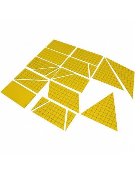 Triángulos amarillos para área* Montessori para todos Geometría y Álgebra