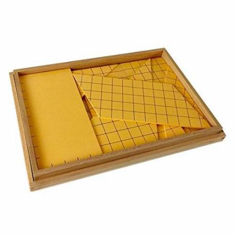 Triángulos amarillos para área* Montessori para todos Geometría y Álgebra