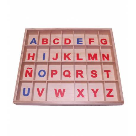 Abecedario móvil en mayúsculas imprenta con Ñ Montessori para todos Aprender a leer y escribir