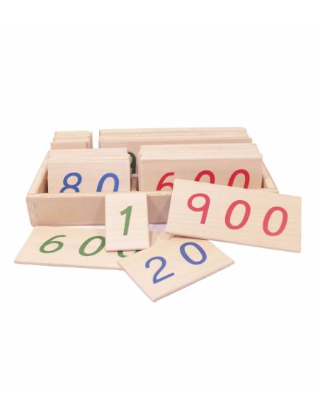 Números largos en madera 1-9000 Montessori para todos Sistema Decimal