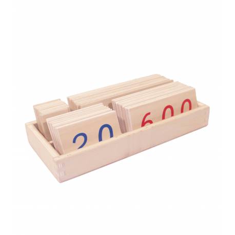 Números largos en madera 1-9000 Montessori para todos Sistema Decimal