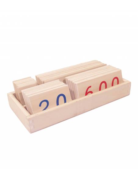 Números largos en madera 1-9000 Montessori para todos Sistema Decimal