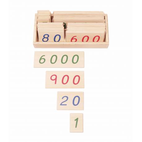 Números largos en madera GRANDES Montessori para todos Sistema Decimal