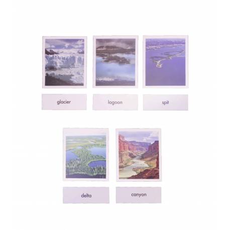 Tarjetas de topografía (EN) Montessori para todos Geografía