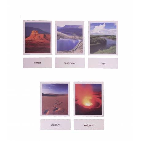 Tarjetas de topografía (EN) Montessori para todos Geografía
