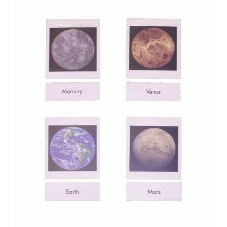 Tarjetas Planetas (EN) Montessori para todos Tarjetas Montessori