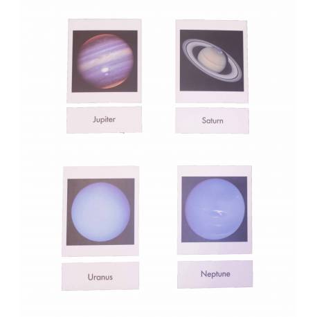 Tarjeta de planetas en inglés