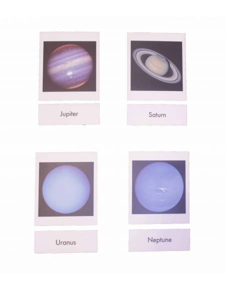 Tarjetas Planetas (EN) Montessori para todos Universo y la Tierra