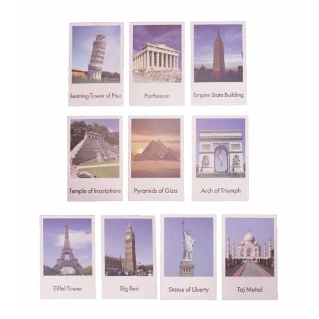Tarjetas monumentos del mundo (EN) Montessori para todos Geografía 2
