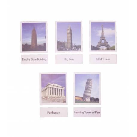 Tarjetas monumentos del mundo (EN) Montessori para todos Geografía