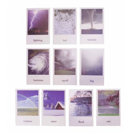 Tarjetas Clima (EN) Montessori para todos Tarjetas Montessori 2