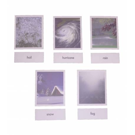 Tarjetas Clima (EN) Montessori para todos Tarjetas Montessori