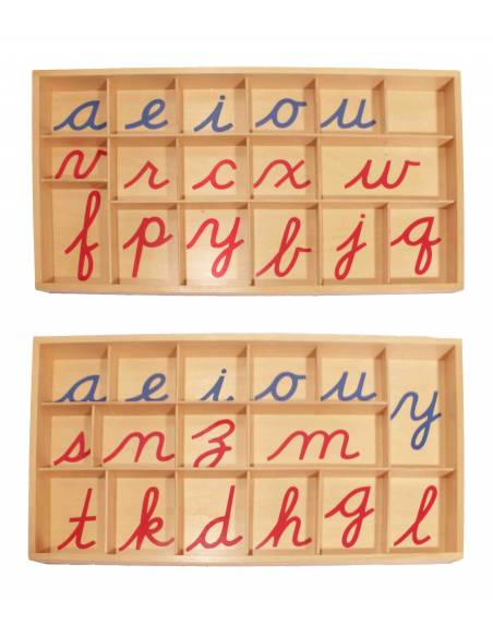 Abecedario móvil en cursiva