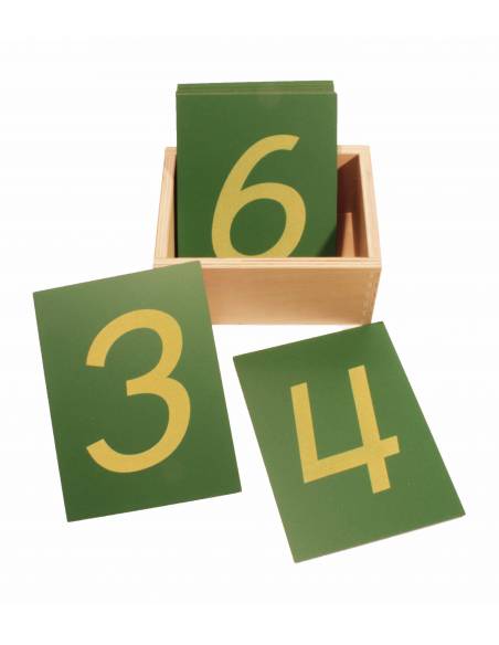 Números de lija con caja Montessori para todos Contar del 0 al 100