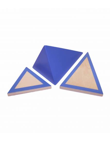 Sólidos geométricos azules Montessori para todos Sensorial