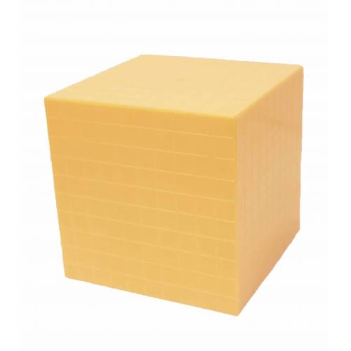 Base 10 amarillo encajable con actividades Miniland Base 10