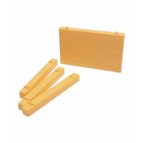 Base 10 amarillo encajable con actividades Miniland Base 10