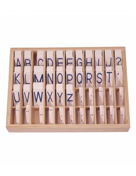 Abecedario de tarjetas (azul) Montessori para todos Aprender a leer y escribir