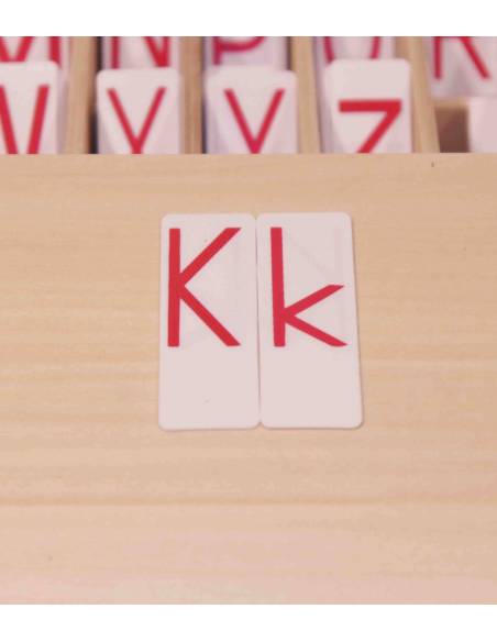 Abecedario de tarjetas (rojo) Montessori para todos Aprender a leer y escribir