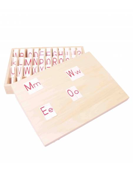 Abecedario de tarjetas (rojo) Montessori para todos Aprender a leer y escribir
