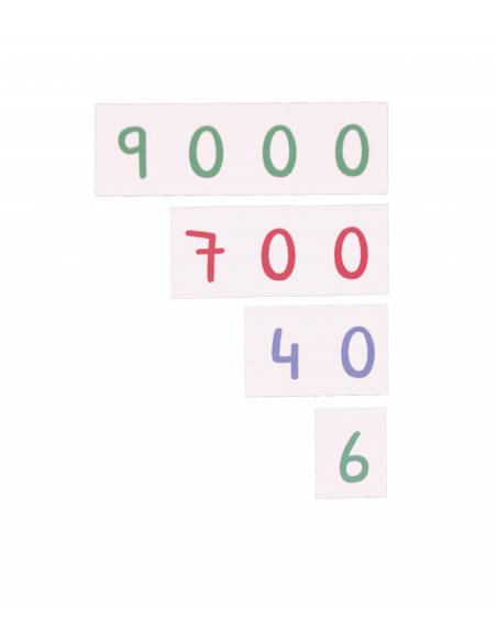 Números largos mini Montessori